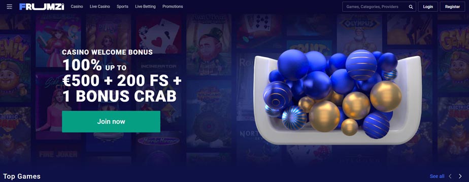 Nouveau casino en ligne : Frumzi